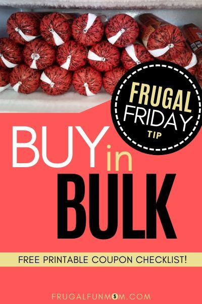 Buy In Bulk - Frugal Friday Tip #8 | Frugal Fun Mom