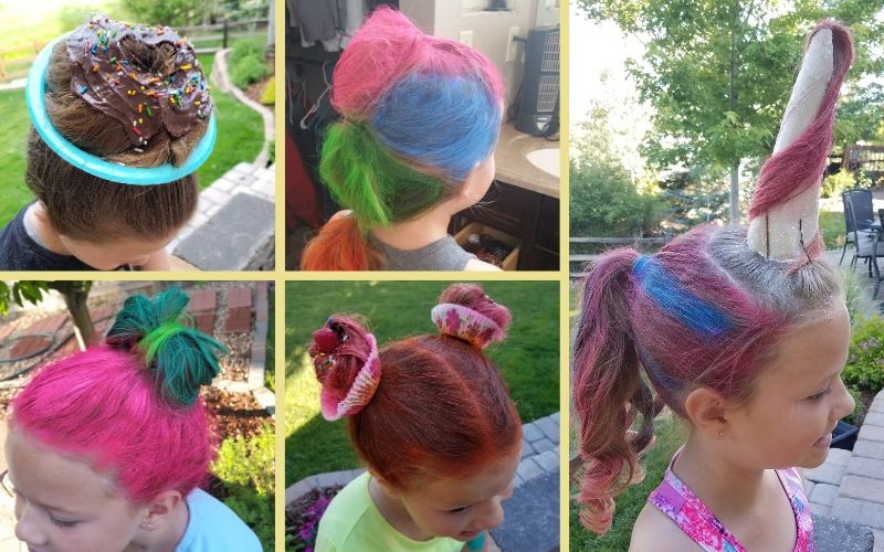 5 Easy Crazy Hair Day Ideas for Girls | Frugal Fun Mom