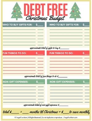 Debt Free Christmas Budget | Frugal Fun Mom