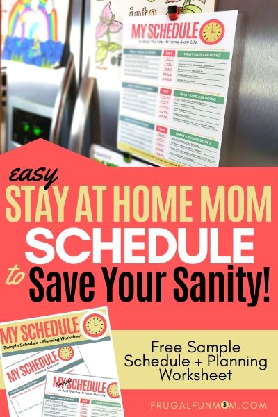 Easy Stay At Home Schedule | Frugal Fun Mom
