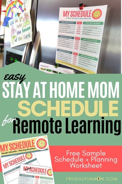Easy Stay At Home Schedule | Frugal Fun Mom