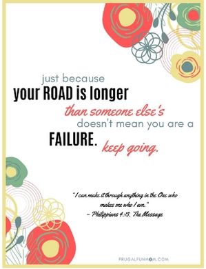Keep Going Printable Quote | Frugal Fun Mom