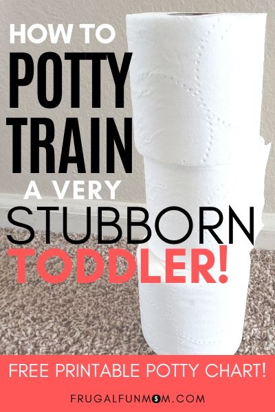 How To Potty Train A Subborn Toddler | Frugal Fun Mom