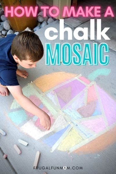 How To Make A Sidewalk Chalk Mosaic | Frugal Fun Mom