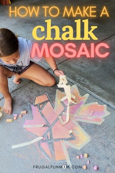 How To Make A Sidewalk Chalk Mosaic | Frugal Fun Mom