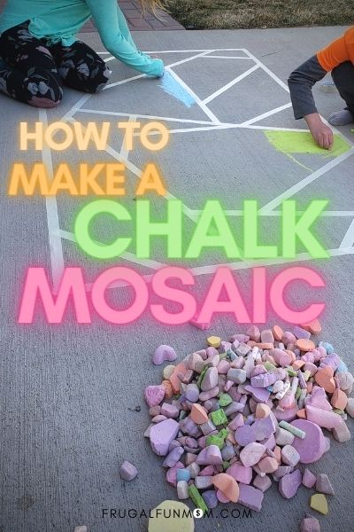 How To Make A Sidewalk Chalk Mosaic | Frugal Fun Mom