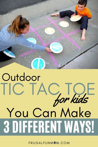 Kids Outdoor Tic Tac Toe You Can Make 3 Easy Ways | Frugal Fun Mom