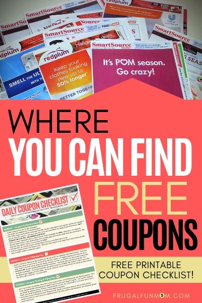 Where You Can Find Free Coupons | Frugal Fun Mom