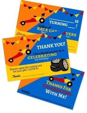 Hot Wheels Invitations and Thank You Cards | Frugal Fun Mom