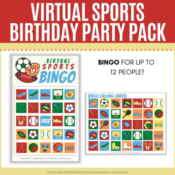 Virtual Sports Birthday Party Pack | Frugal Fun Mom